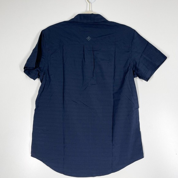 Prana Cayman Short‎ Sleeve Shirt Men's Navy Nautical Button Front Size XS NEW - Picture 3 of 10